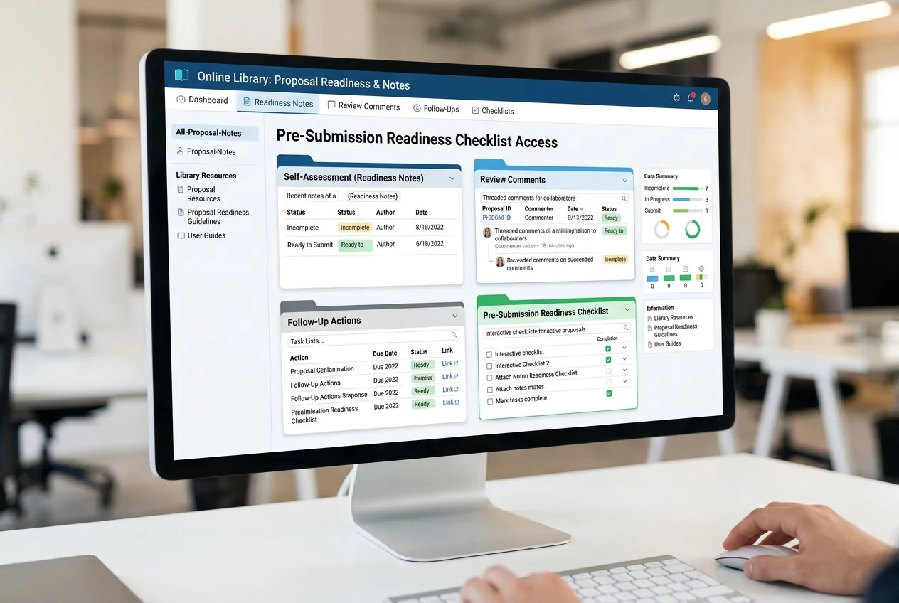 Pre-Submission Readiness Checklist Access